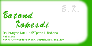 botond kopesdi business card